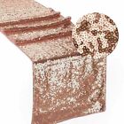30x180cm Rose Gold Sequin Table Runner Wedding Event Party Bling Decorat Sashes