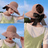 Women Straw Cap Fashion Visor Summer Sun Hat Bow Wide Brim Foldable Beach