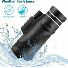 HD Portable Monocular Telescope Travel Low Light Vision with Phone Clip Tripod