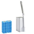 Disposable Toilet Brush Set Toilet Bowl Cleaning System Cleaners with 20 Refills
