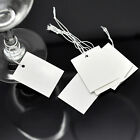 White Paper Jewelry Clothes Label Price Tags With Elastic String 5x3cm