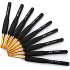 9x Soft Sewing Handle Aluminum Crochet Hook Knitting Needles Yarn 2-6mm Set AU