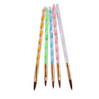 10x Nail Art Acrylic Brushes Set Size 2 4 6 8 10 Gel Drawing Polish Pen Kit New