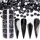 Flat Back Box Crystal Nail Art Decor AB Nails Rhinestones Diamond Beads 12 Grids