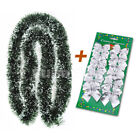 5X 2m Christmas Tinsel Garland Bows Party Xmas Tree Ornaments Door Fireplace Dec