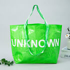 5pcs Hand Woven Green Handbags Waterproof Eco-Friendly Shopping Tote Bags AU