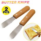 2 Butter Knife Spreader Cheese Slicer Sandwich Cream Spatula Desert Tool Cutlery