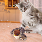 2PCS Real Chirping Indoor Bored Interactive Cat Toy Bird Electronic Kitten Toys