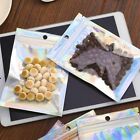 100PCS Foil Packaging Bags Zipper Seal Storage Pouch Holographic Rainbow Colour
