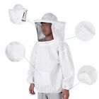 2PCS Bee Keeping Suit Protective Coat Pull Tops Beekeeping Smock Jacket Veil Hat