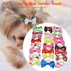 100PCS Pet Small Dog Hair Bows Rubber Bands Puppy Cat Grooming Accessory