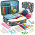 59PCS Beginner Crochet Hooks Kit 5 Roll Yarn Knitting Needles Sewing Set 2Color