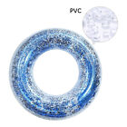 Adult Transparent Inflatable Swim Ring Pool Float Water Fun Beach With Sequins