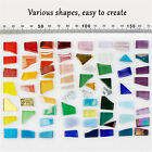 100X Mixed Crystal Glass Mosaic Tiles Kitchen Bathroom DIY Art Craft Supplies AU