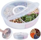 Snack Divider Container with Lid, Divided Serving Tray with Lid and Handle