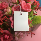 White Paper Jewelry Clothes Label Price Tags With Elastic String 5x3cm