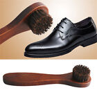4PCS Horsehair Shoe Brush Wood Handle Leather Boots Daubers Applicators Cleaning