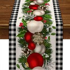 Christmas Table Runner Tablecloth Christmas Home Dinning Table Flag Xmas Decor
