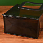 10PCS Black PVC Gift Bags with Round and Square Handles Jelly Handbag Set AU