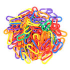 500PCS Plastic C-clips Hooks Chain C-links Sugar Glider Rat Parrot Bird Toys AU