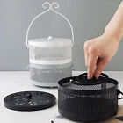 Fireproof Wrought Iron Mosquito Coil Holder with Cover for Indoor Outdoor Use