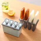 3PCS 4 Cells Block Moulds Ice Cream Mold Icy Pole Jelly Pop Popsicle Maker Mould