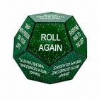 Gift Exchange Dice - Secret Santa Game for Christmas Parties, 12-Sided Glitter Dice