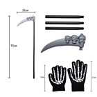 Halloween Grim Reaper Costume Scary Ghost Costumes with/Glowing Eyes- Adult Kids