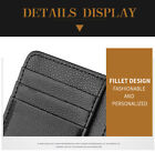 5pcs Leather Small Coin Case Card Holder Black Zip Wallet Pouch Mini Purse Bag