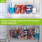 Beverage Pusher Shelf Adjustable Width Soda Can Bottle Pusher for Kitchen Fridge