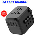 FAST 3.4 / 5A Universal Travel Adapter 3 USB &Type-C Outlet Converter Plug Power