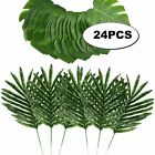 12/24/36x Beach Luau Artificial Tropical Leaf Hawaiian Party Jungle Palm Leaves