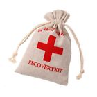 10x Hangover Recovery Kit Muslin Favour Bags Rustic Hens Party Engagement AU