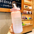 2L Sports Water Bottle Large Capacity Straw Time Motivational Cup Fitness Jugs
