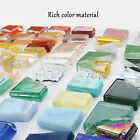 100X Mixed Crystal Glass Mosaic Tiles Kitchen Bathroom DIY Art Craft Supplies AU