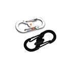 2PCS Stainless Steel Carabiner Keychain Clip Key Ring Snap Spring Hook New AU