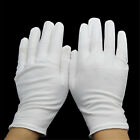 6Pairs White Cotton Gloves Costume Jewellery Hands Protector Handling Work