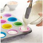 20x Round Cup Cake Silicone Baking Mould Cupcake Case DIY Bake Mold Muffin AU