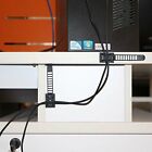 20X Adjustable Cable Clips Straps Adhesive Cord Management Wire Organizer Black