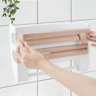 4in1 Kitchen Wrap Organizer Foil Cling Film Towel Holder Wall Mount Cutter AU