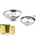 4Pcs Stainless Steel Funnel Hopper Filter Wide Mouth Canning Kitchen Detachable
