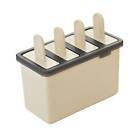 3PCS 4 Cells Block Moulds Ice Cream Mold Icy Pole Jelly Pop Popsicle Maker Mould