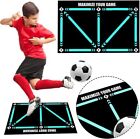 2x Football Training Mat Non Slip Kid Adult Dribble Training Carpet Sports
