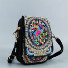 Women's Crossbody Shoulder Bag Embroidery Handbag Mobile Phone Purse Pouch