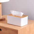 2PCS Tissue Box Holder Dispenser Paper Storage Napkin Case Wooden Cover Organize