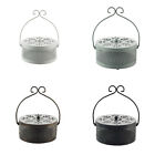 Fireproof Wrought Iron Mosquito Coil Holder with Cover for Indoor Outdoor Use