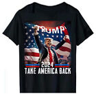 Trump T-Shirt Shot T Shirt Top Donald Trump 2024 Never Surrender Shooting Fight