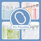 36 pcs Hooks Liner Bathroom Bathroom Shower Curtain White Hooks Rings Plastic AU