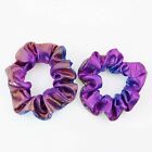 40X Metallic Glitter Scrunchies Ladies Hair Band Elastic Scrunchy Hair Tie Ring