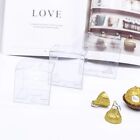 200pcs CLEAR PVC Gift Boxes Plastic Cube Transparent Display Case Square Box Pac